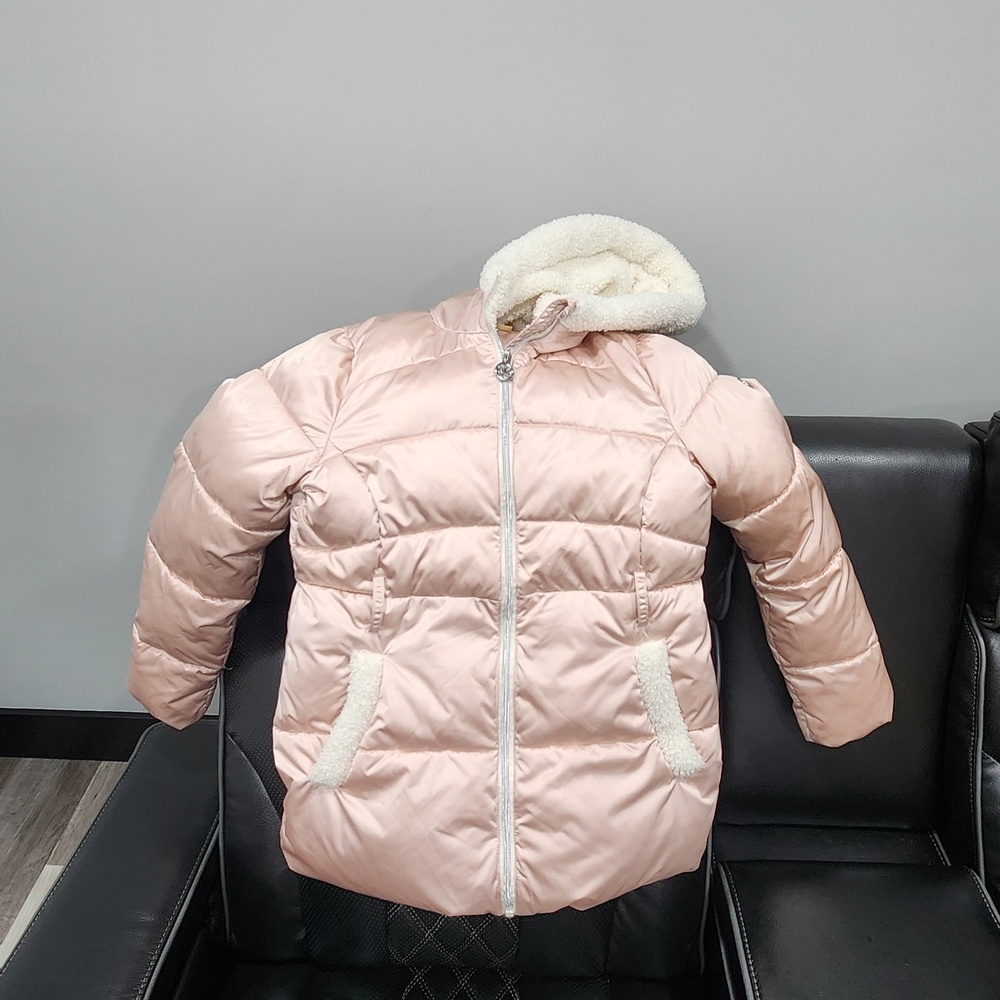Michael Kors Cream and Pink Faux Fur Jacket